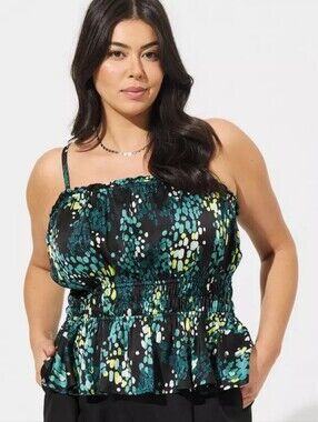 Torrid Peplum Square Neck Crop Cami